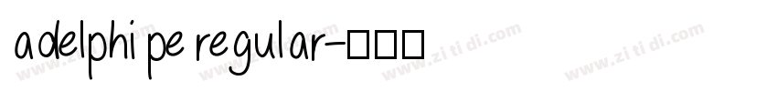 adelphi pe regular字体转换
